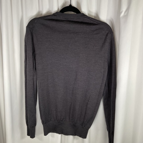 Asket The Merino Wool Crewneck Pullover Sweater Mens Size Small Gray Winter - Picture 5 of 9